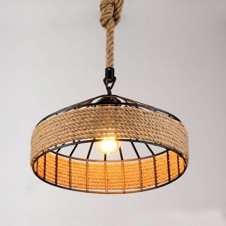 hemp pendant with bulb 