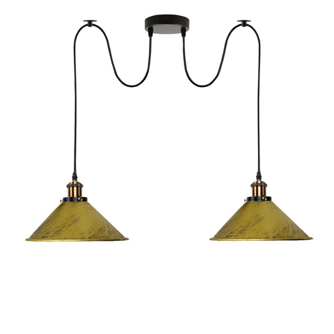 2-weg Retro Industriële plafondkabel E27 Hanglamp hanglamp~3403