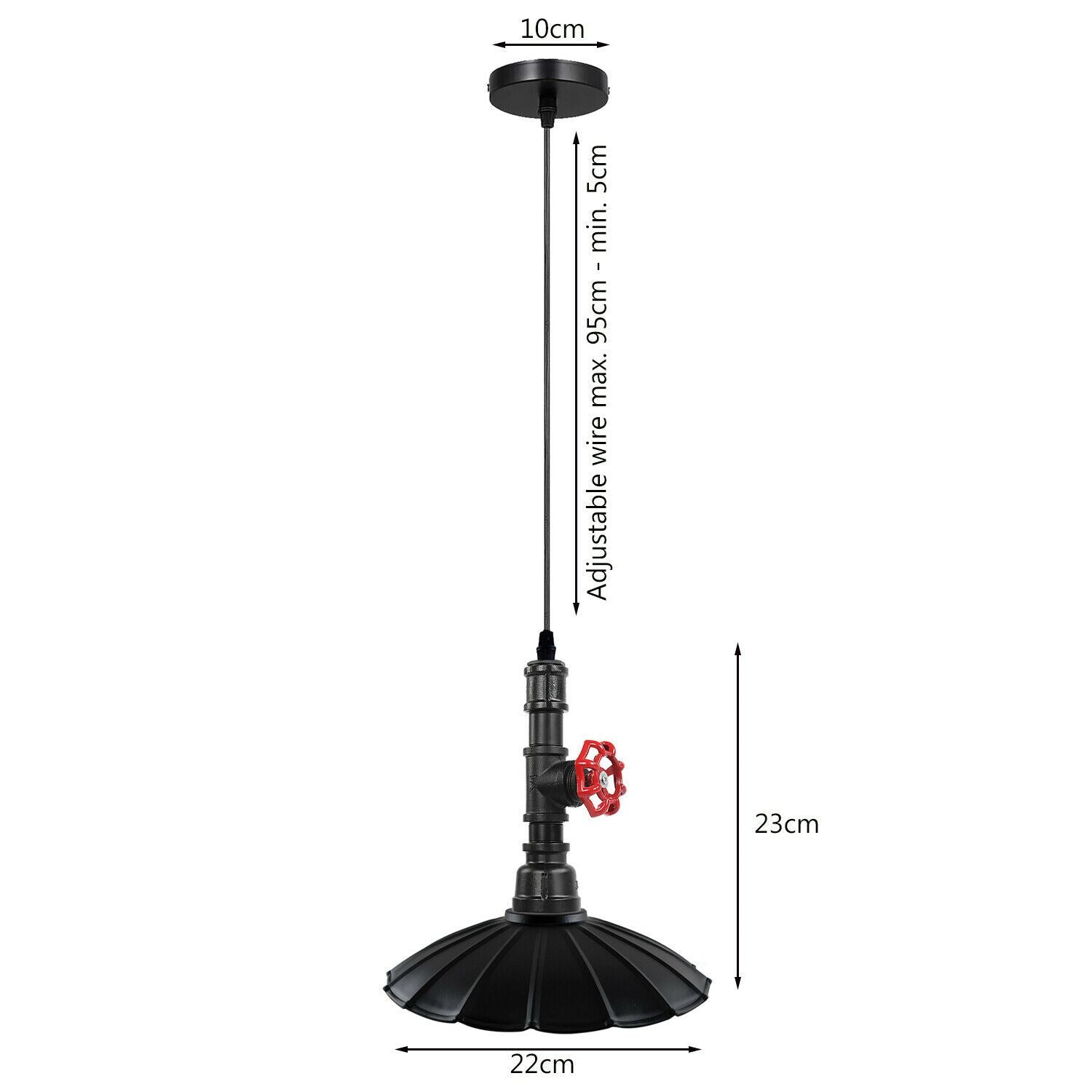 Vintage Style Industrial Pendant Light Chandeliers Steampunk Pipe Lamp E27 Base~1304 - LEDSone UK Ltd