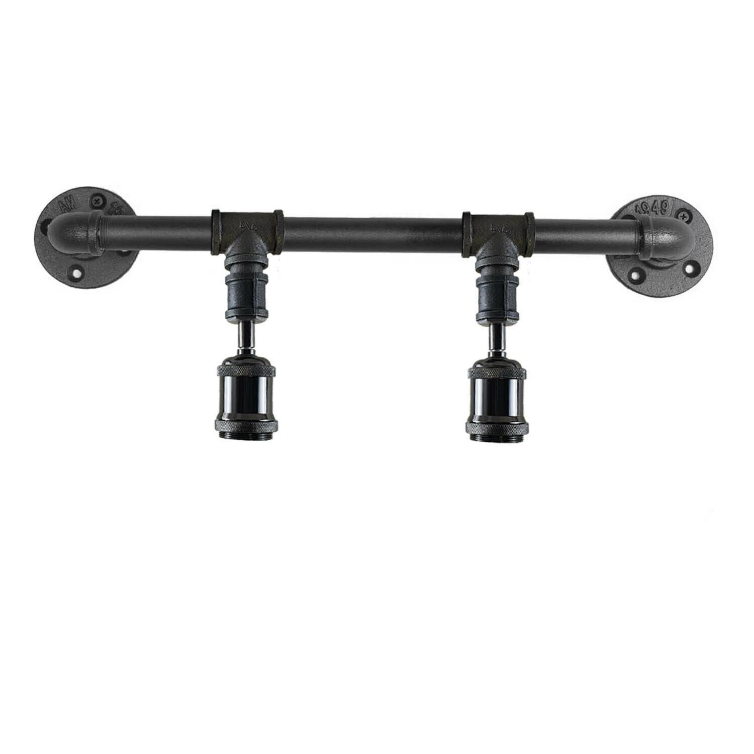 Vintage Industrial Pipe Light Rustic Wall Steampunk Metal Wall Light kits~1243 - LEDSone UK Ltd