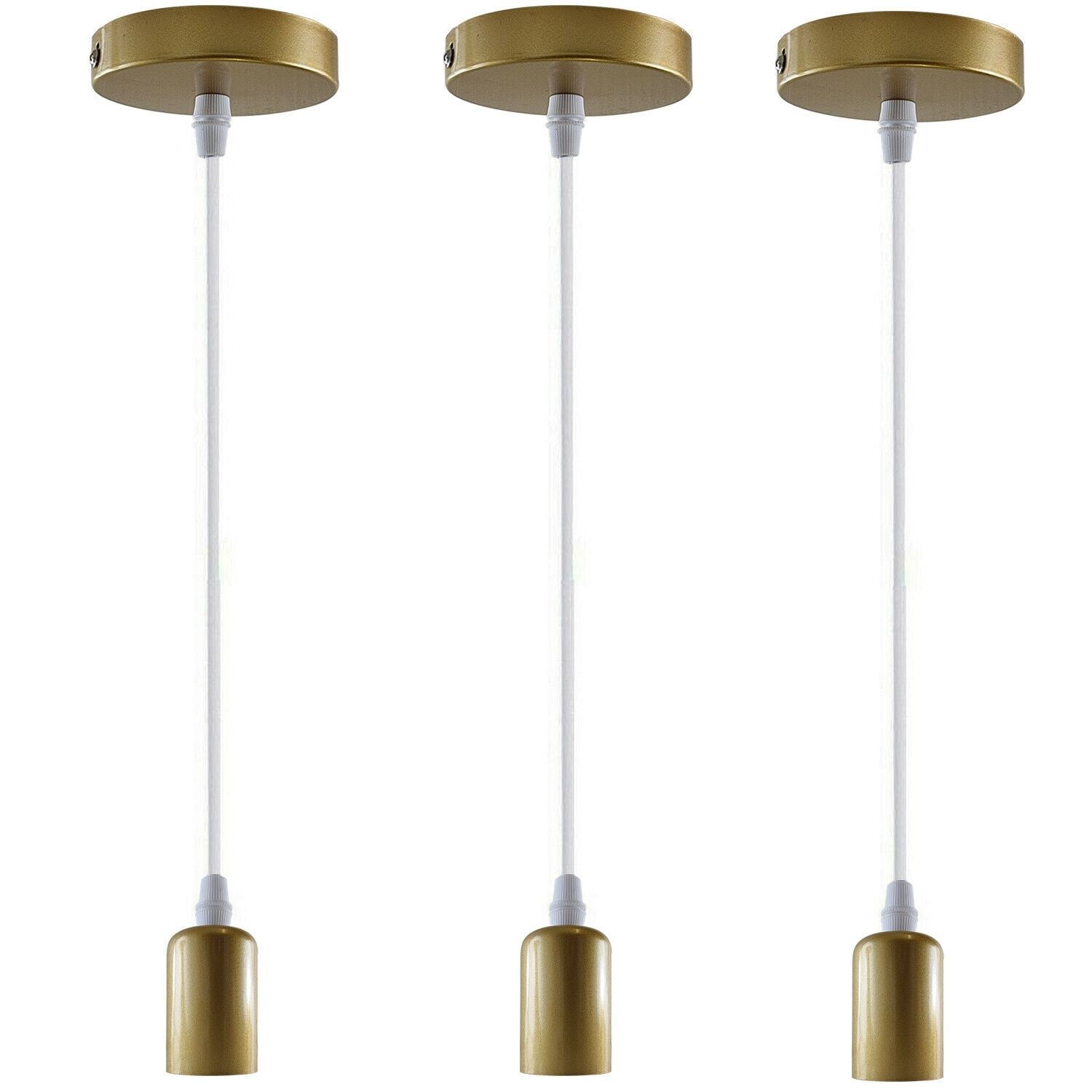 Modern Retro E27 Ceiling Pendant Holder Indoor Hanging Suspension Light Fitting Set~1206 - LEDSone UK Ltd