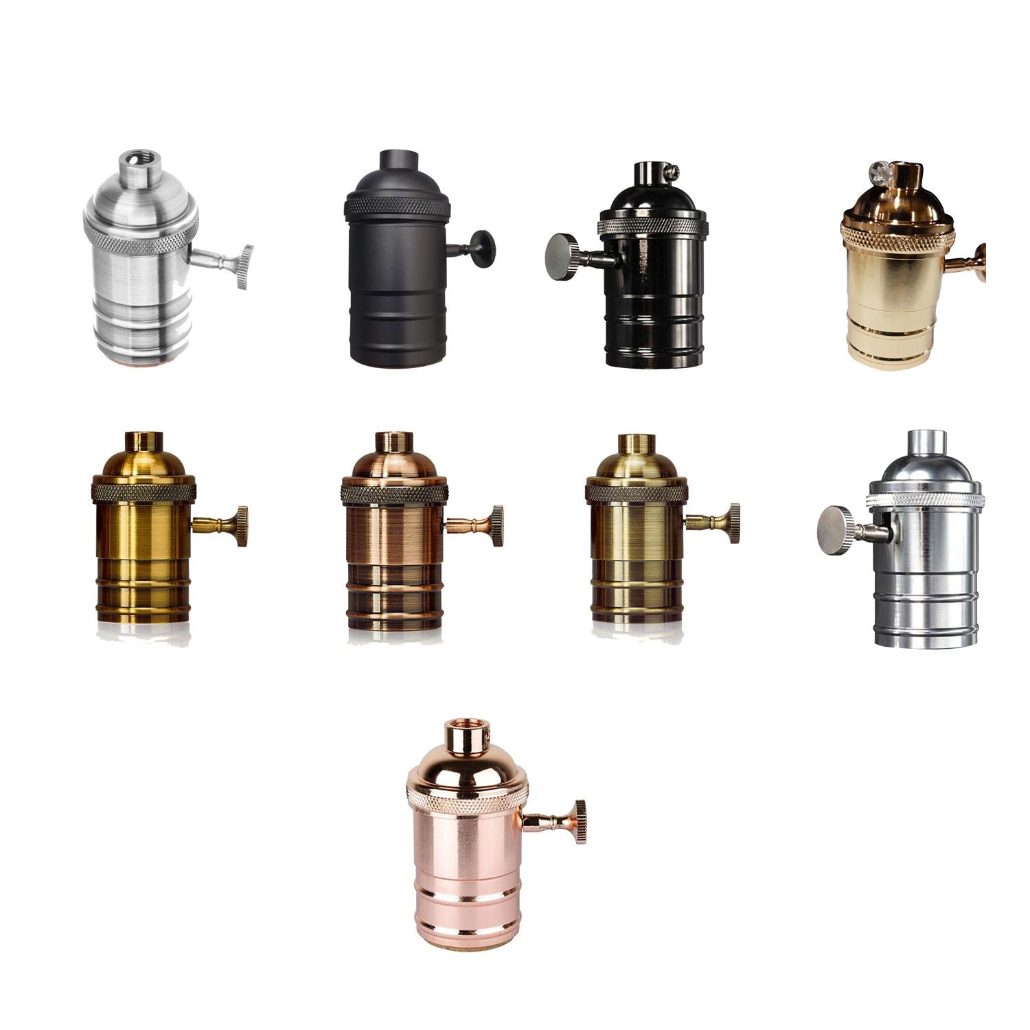 E27 Screw Vintage Switch Bulb Holder Industrial Antique Retro Edison Lamp Light~3415 - LEDSone UK Ltd