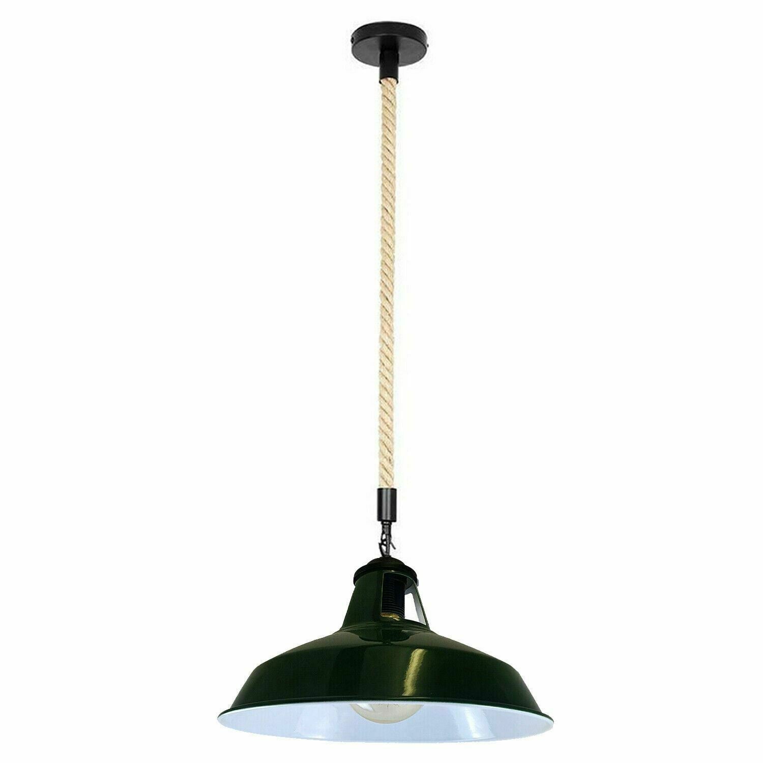 Industrial Hemp Rope Barn Slotted Pendant~3889 - LEDSone UK Ltd