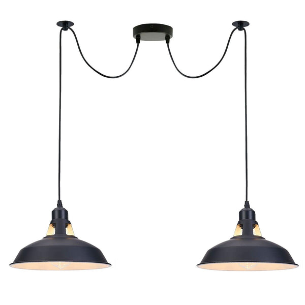 Retro Vintage Kroonluchter Plafond Spider Light Industriële Hanglamp E27~4945 – Dubbel licht / Nee