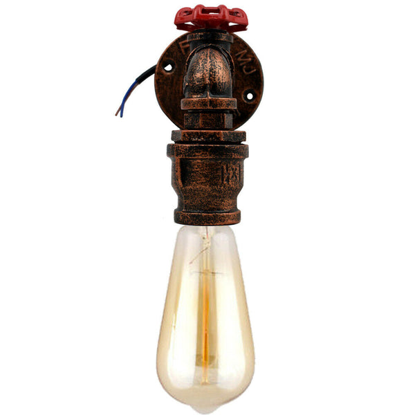 DIY-wandlamp voor waterleiding in de woonkamer~2173 – Rustiek Rood / No