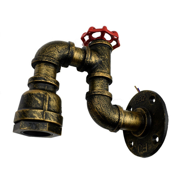 DIY-wandlamp voor waterleiding in de woonkamer~2173 – Geborsteld messing / No