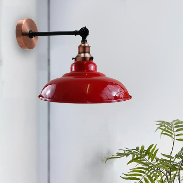Verstelbare vintage wandlamp in industriële stijl ~3464 – Rood
