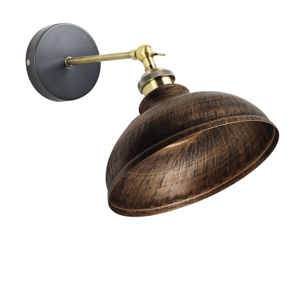 Koepelvormige wandlamp ~1220 – Zonder lamp / Rustiek Rood