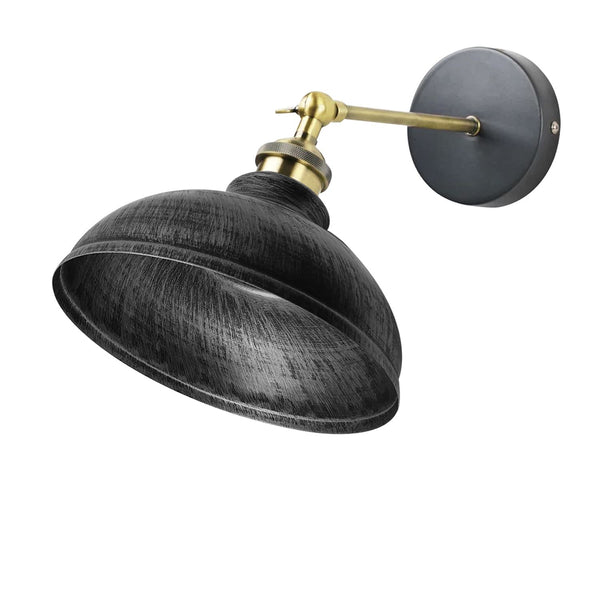 Koepelvormige wandlamp ~1220 – Zonder lamp / Geborsteld zilver