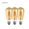 LED-schroeflamp 8W E27 ST64 filament E27 decoratieve lamp 3 stuks ~4172