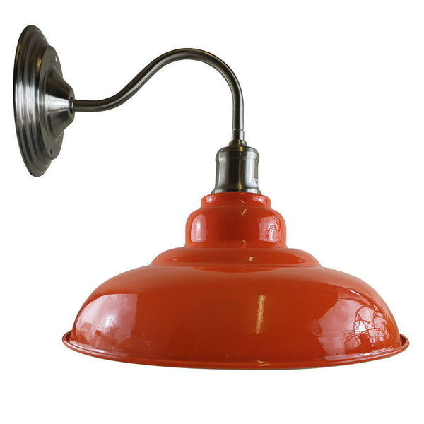 Moderne industriële wandlampen, strak metalen design ~1658 – Oranje