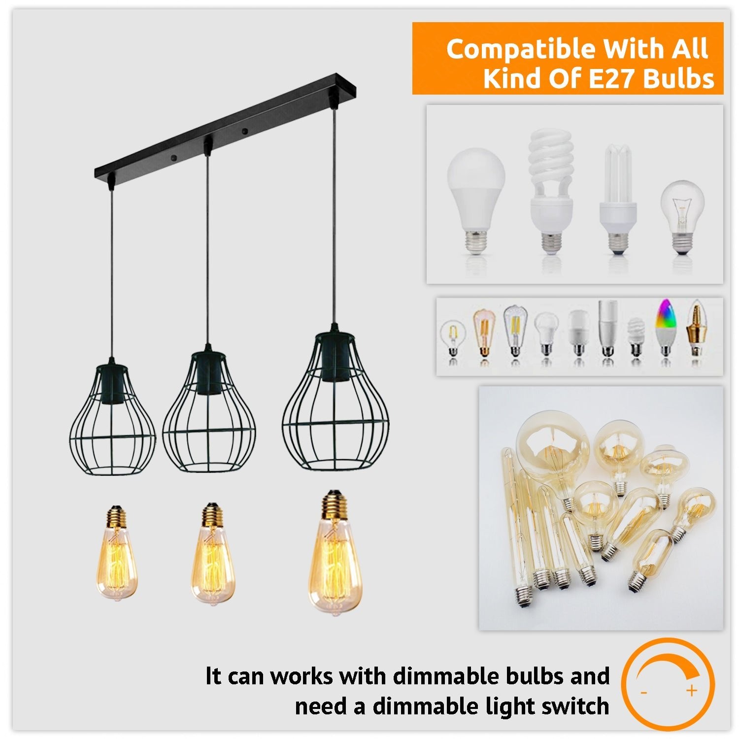 E27 Base  Ceiling Lighting Fixture  