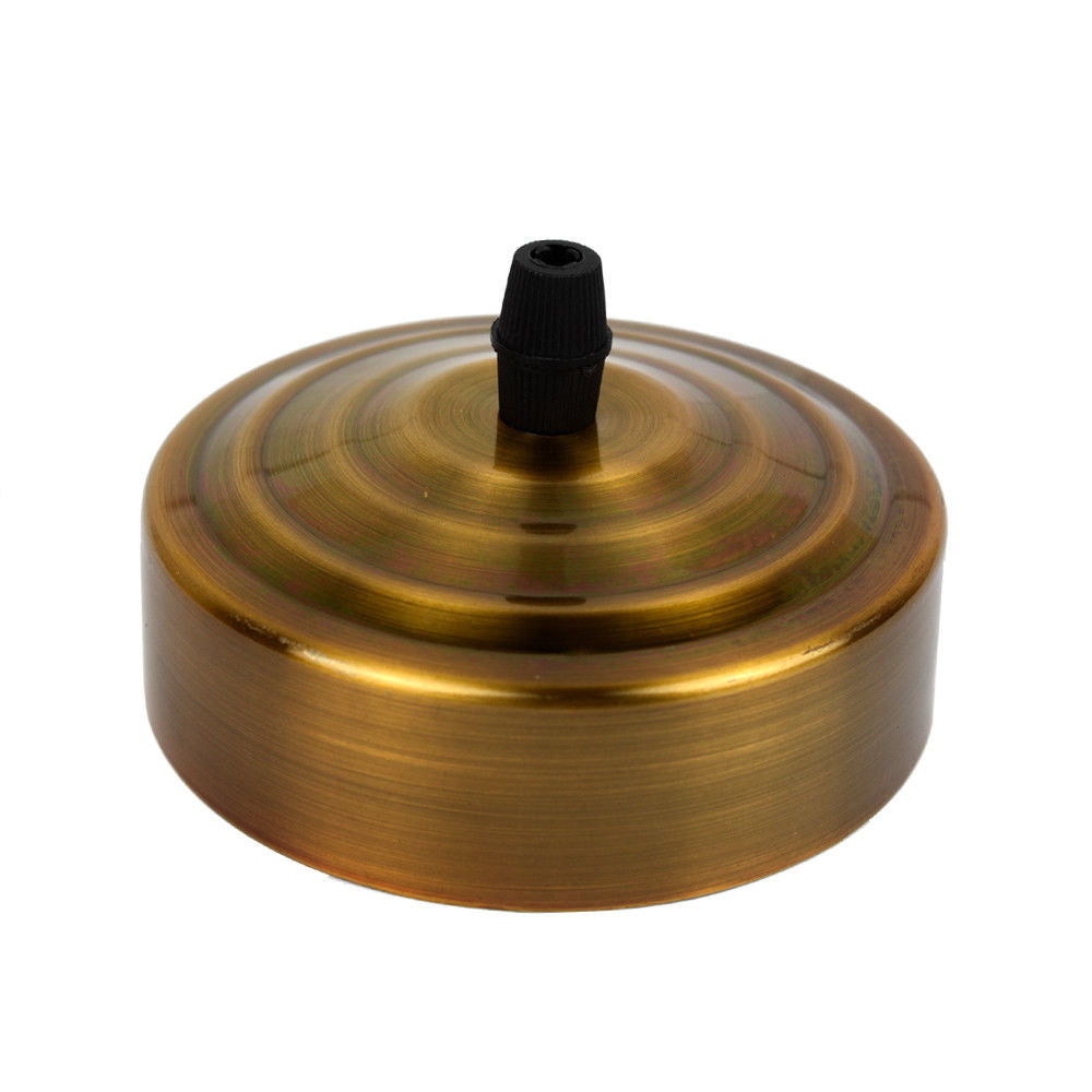 Ceiling rose with E27 screw lamp holder and braided flexible cable