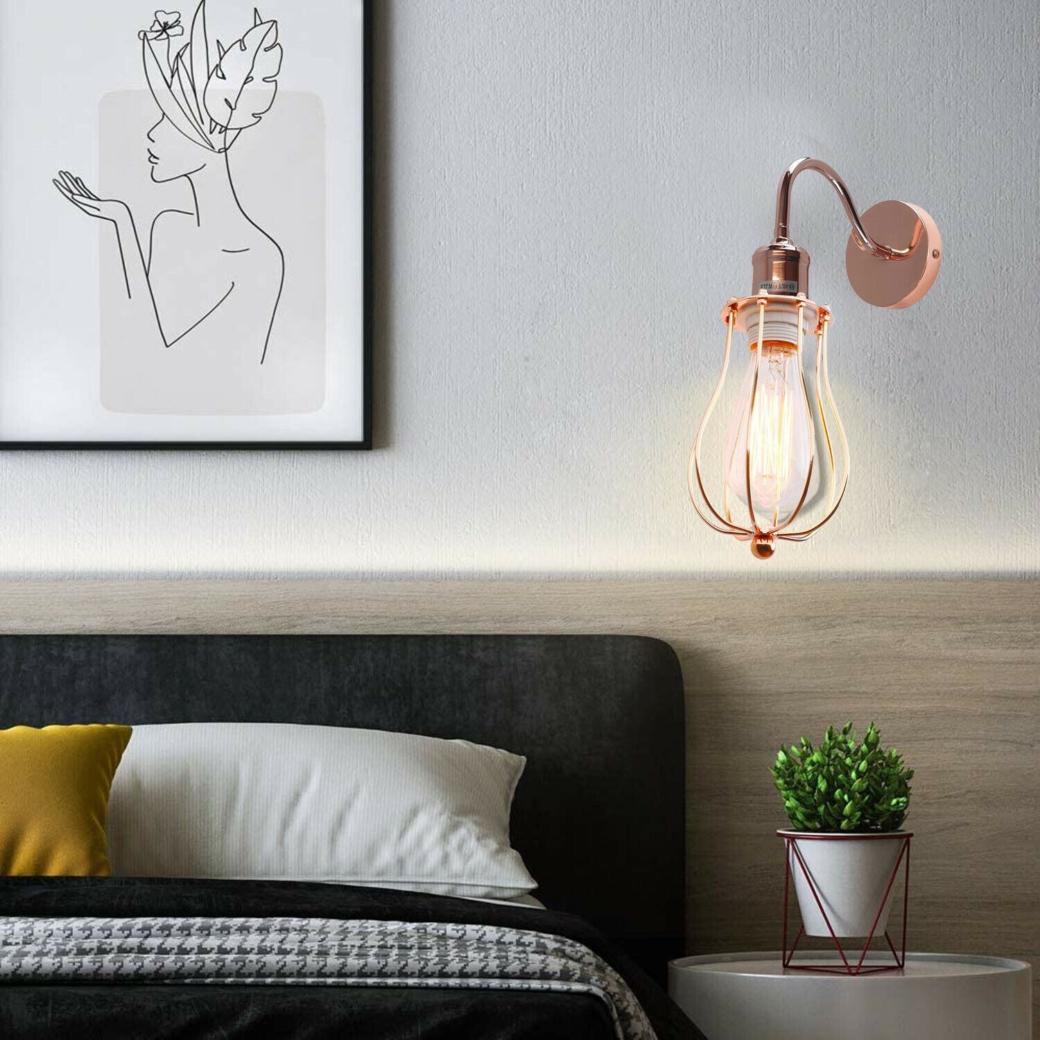 rose gold wall lamp