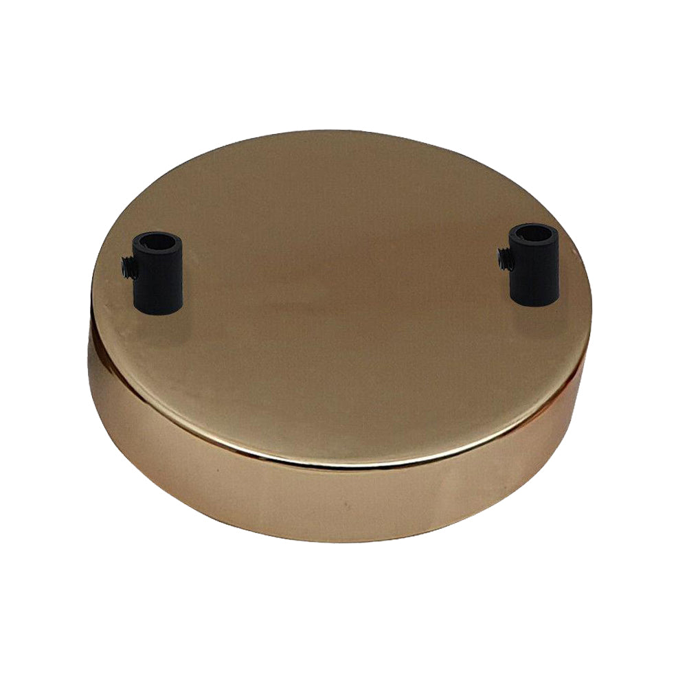 2 Outlet French Gold Metal Ceiling Rose 120x25mm - Shop for LED lights - Transformers - Lampshades - Holders | LEDSone UK