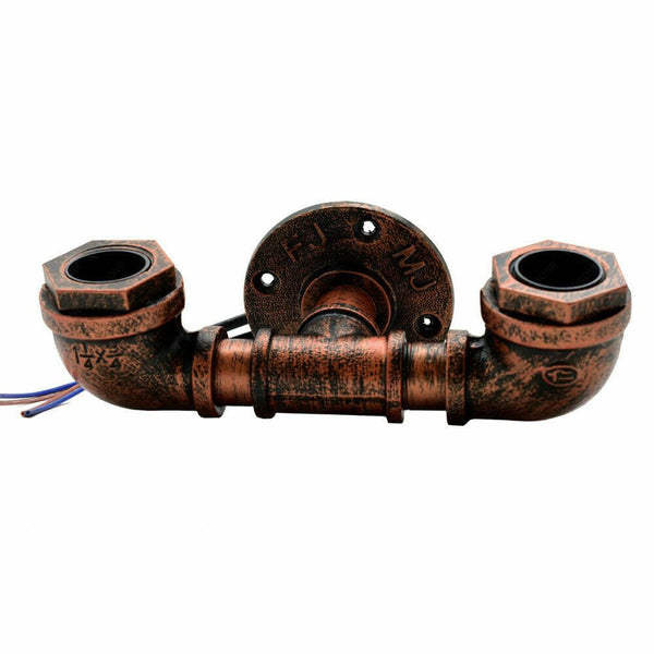Vintage industriële wandlamp Loft diverse kleuren waterpijp wandlamp veranda lamp steampunk~2133 – Nee / Rustiek Rood