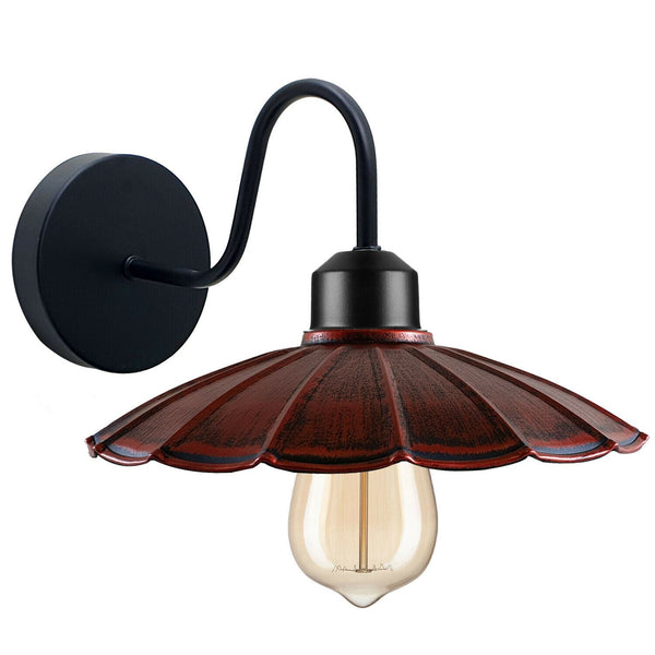 Rustieke wandlamp voor woonkamer ~1214 – Rustiek Rood / Met lamp