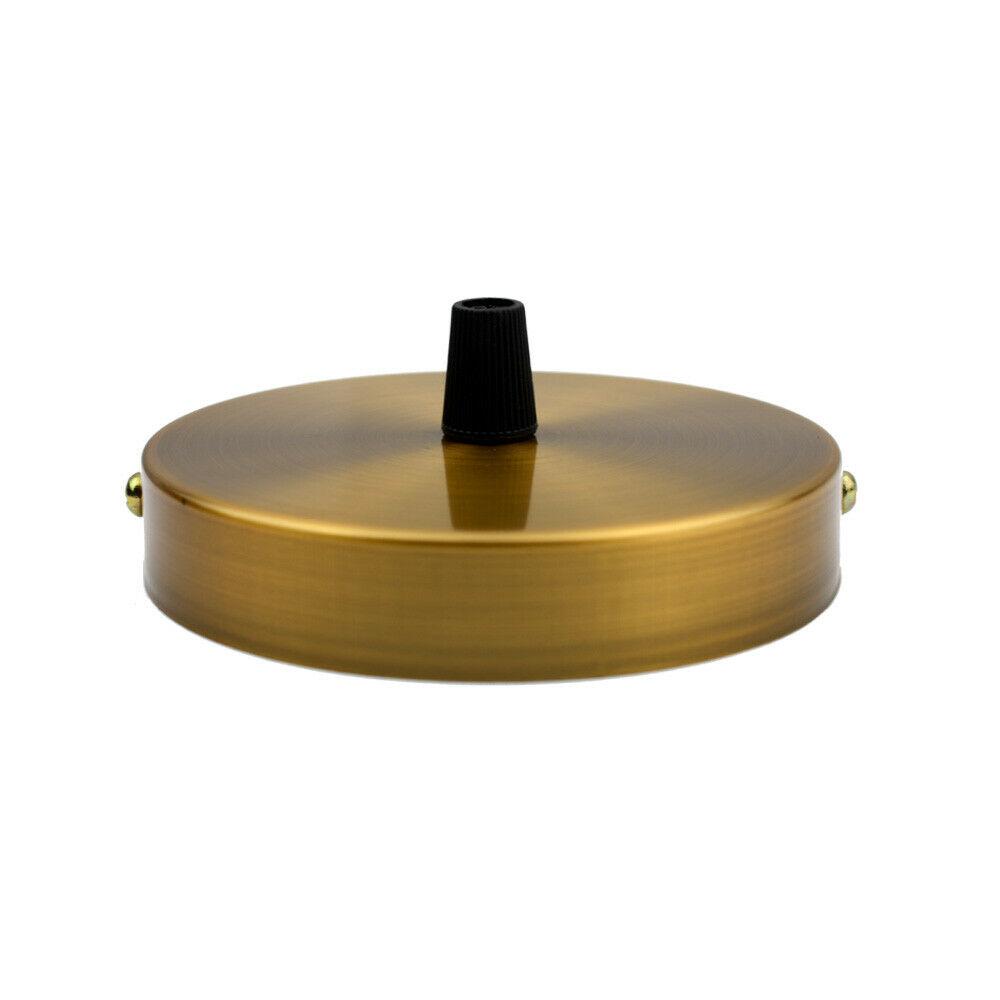 Yellow Brass Light Vintage Pendant Ceiling Rose~1233 - LEDSone UK Ltd