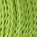 1m/5m/10m 2-aderige gedraaide elektrische kabel lichtgroene kleur stof~3013 