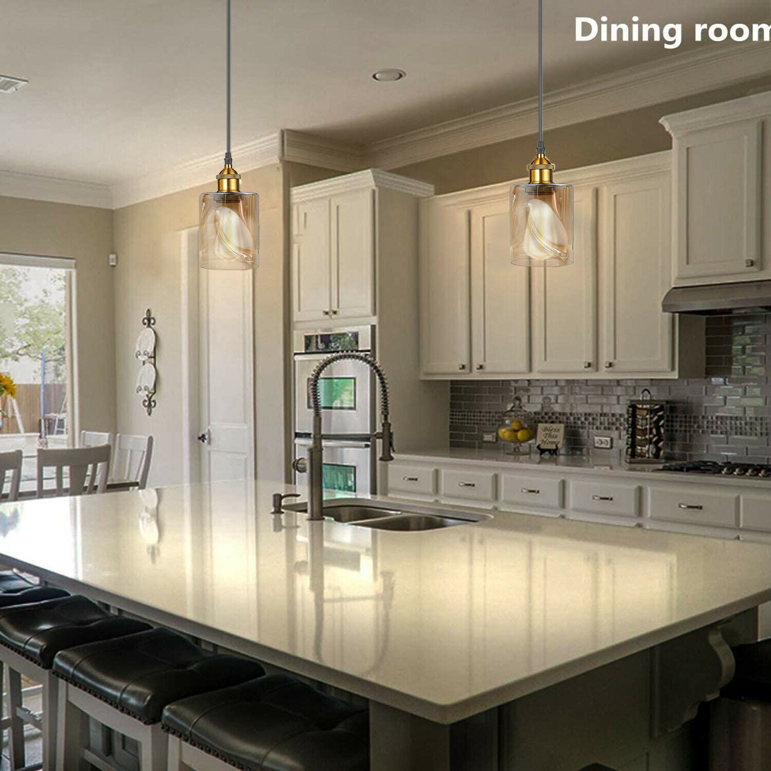 Vintage Industrial Retro Pendant Light Suspended Ceiling Lights Style Glass Lamp Shade~2054 - LEDSone UK Ltd