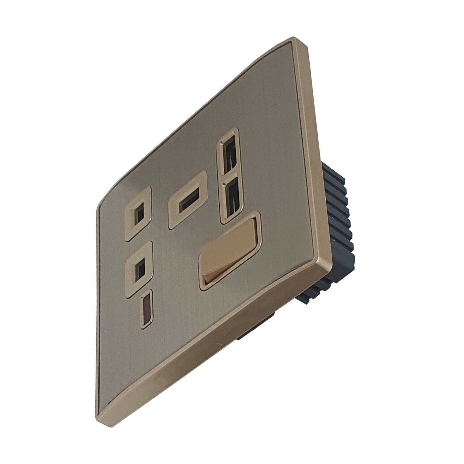 Double Mains Socket With USB