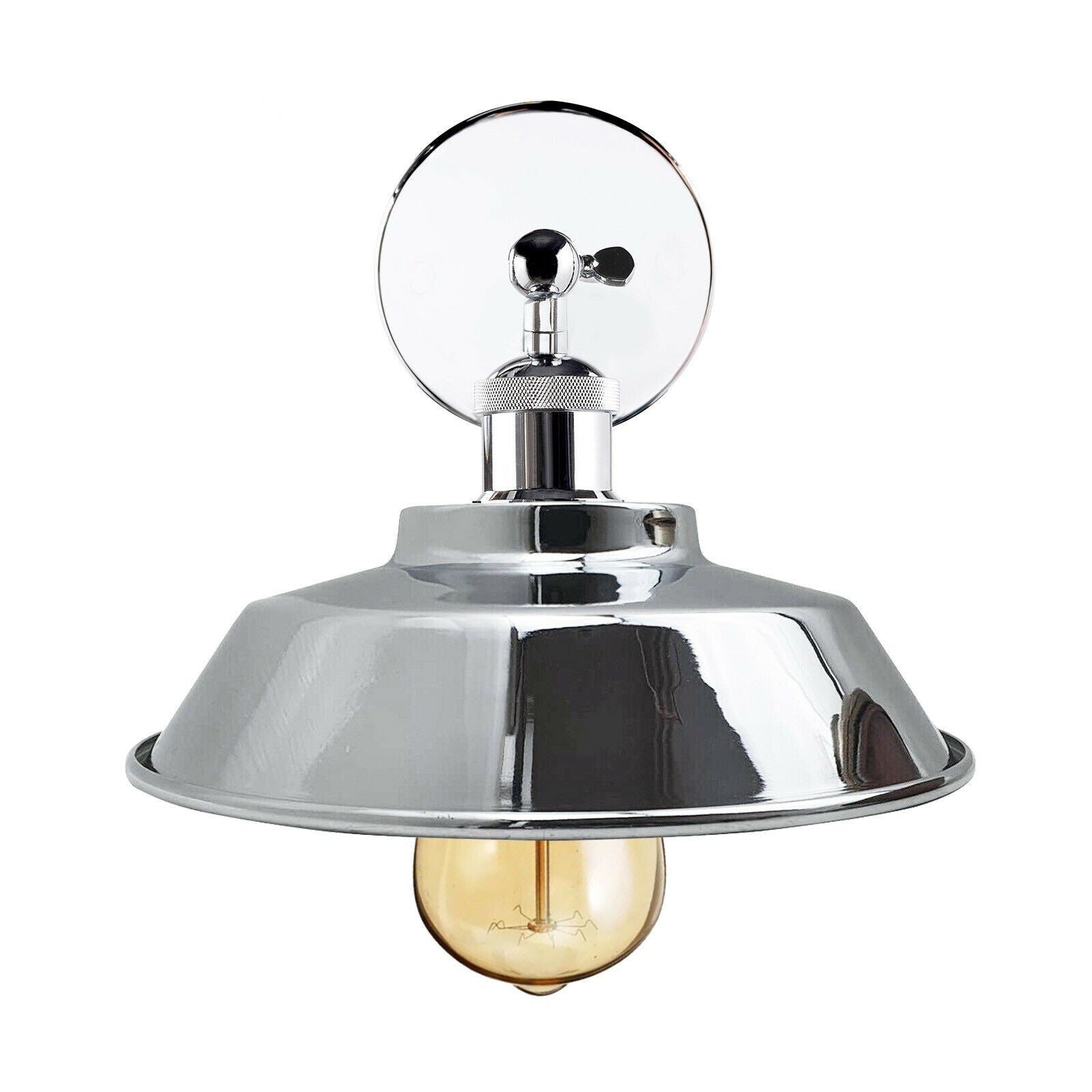 Retro Industrial Chrome colour Wall Sconce Lamp Shade Adjustable Edison Wall Light~2013 - LEDSone UK Ltd