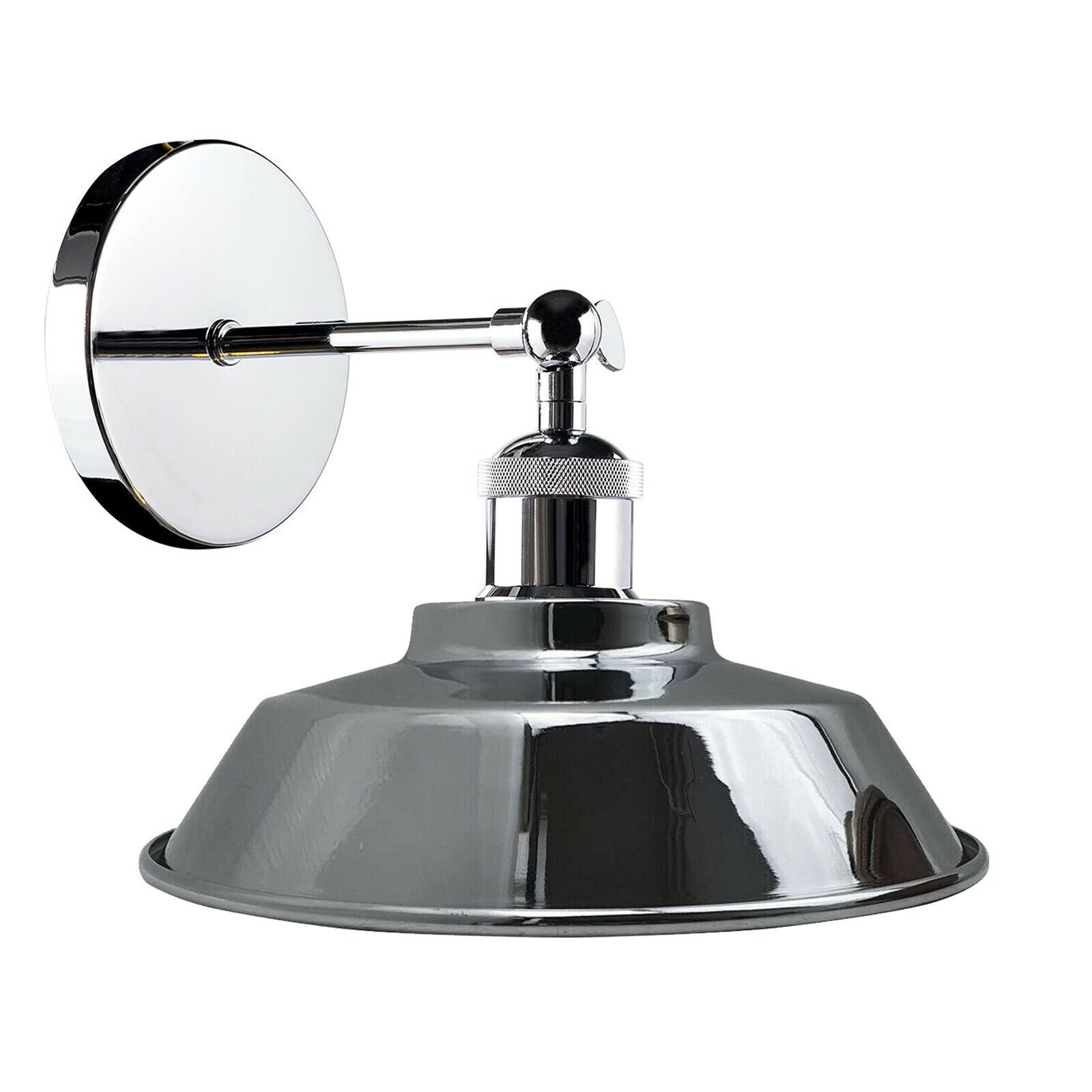 Retro Industrial Chrome colour Wall Sconce Lamp Shade Adjustable Edison Wall Light~2013 - LEDSone UK Ltd