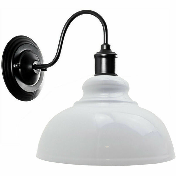 Wandlamp, lampenkap met gebogen vorm en U-vormige handgreep~2016 – Wit
