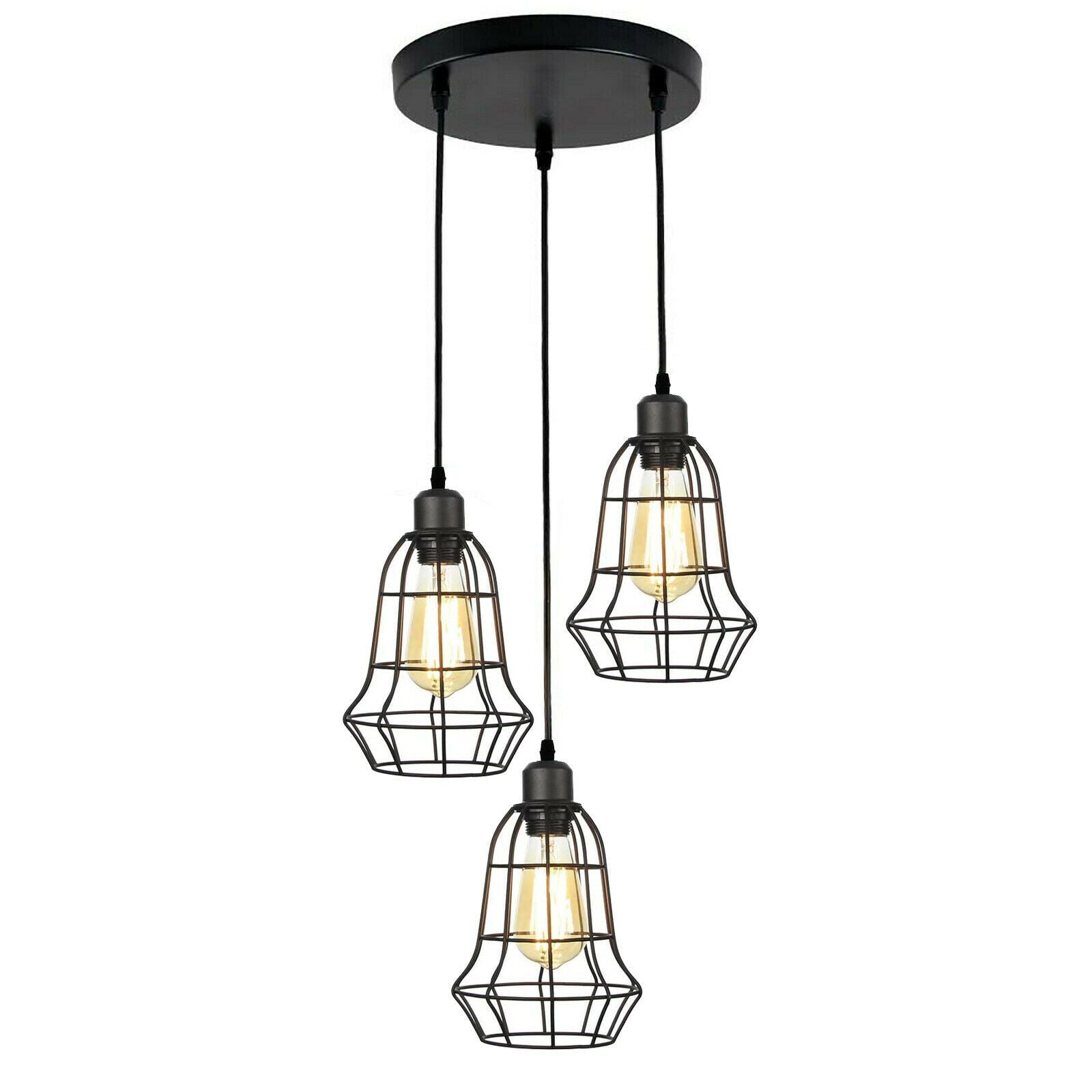 Vintage Cage Pendant Light Shade Chandelier Pendant Ceiling Lights UK~2023 - LEDSone UK Ltd