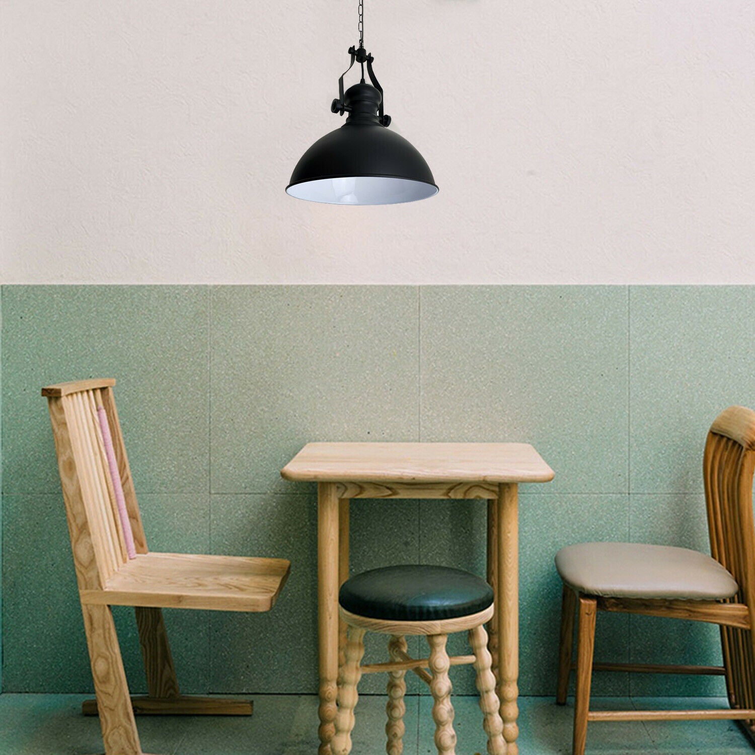 Modern Industrial Vintage Style ceiling light pendant set chandelier metal lampshade hanging loft fitting lampshade fixture~2010 - LEDSone UK Ltd