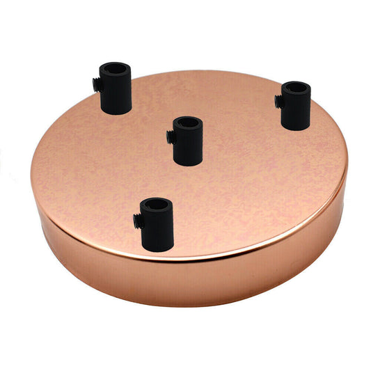 4 Outlet Rose Gold Metal Ceiling Rose 120x25mm - Shop for LED lights - Transformers - Lampshades - Holders | LEDSone UK