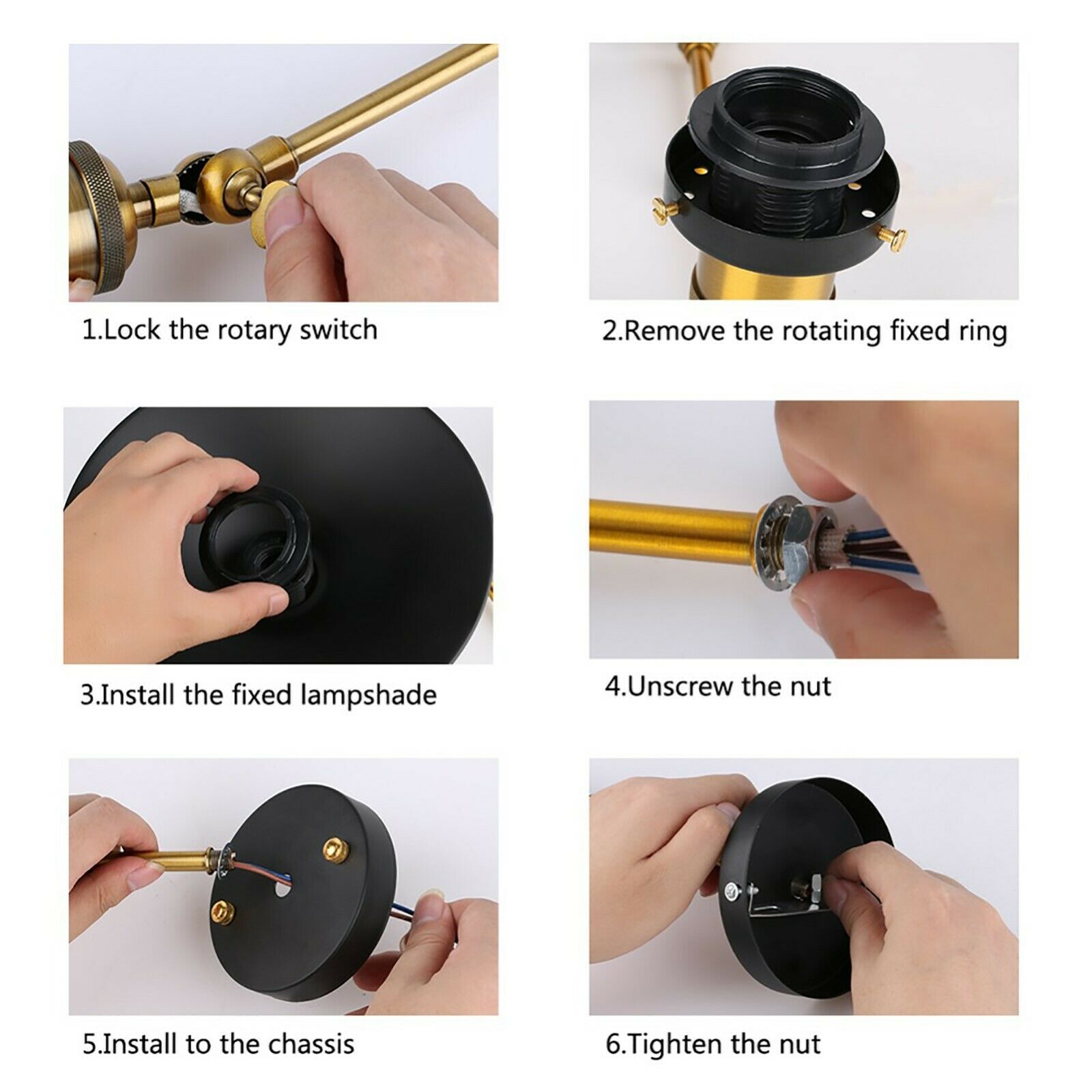 Vintage Retro Modern Plug In Wall Light Fitting Black Sconce Lamp shade fitting Shade Wall Light UK~2273 - LEDSone UK Ltd