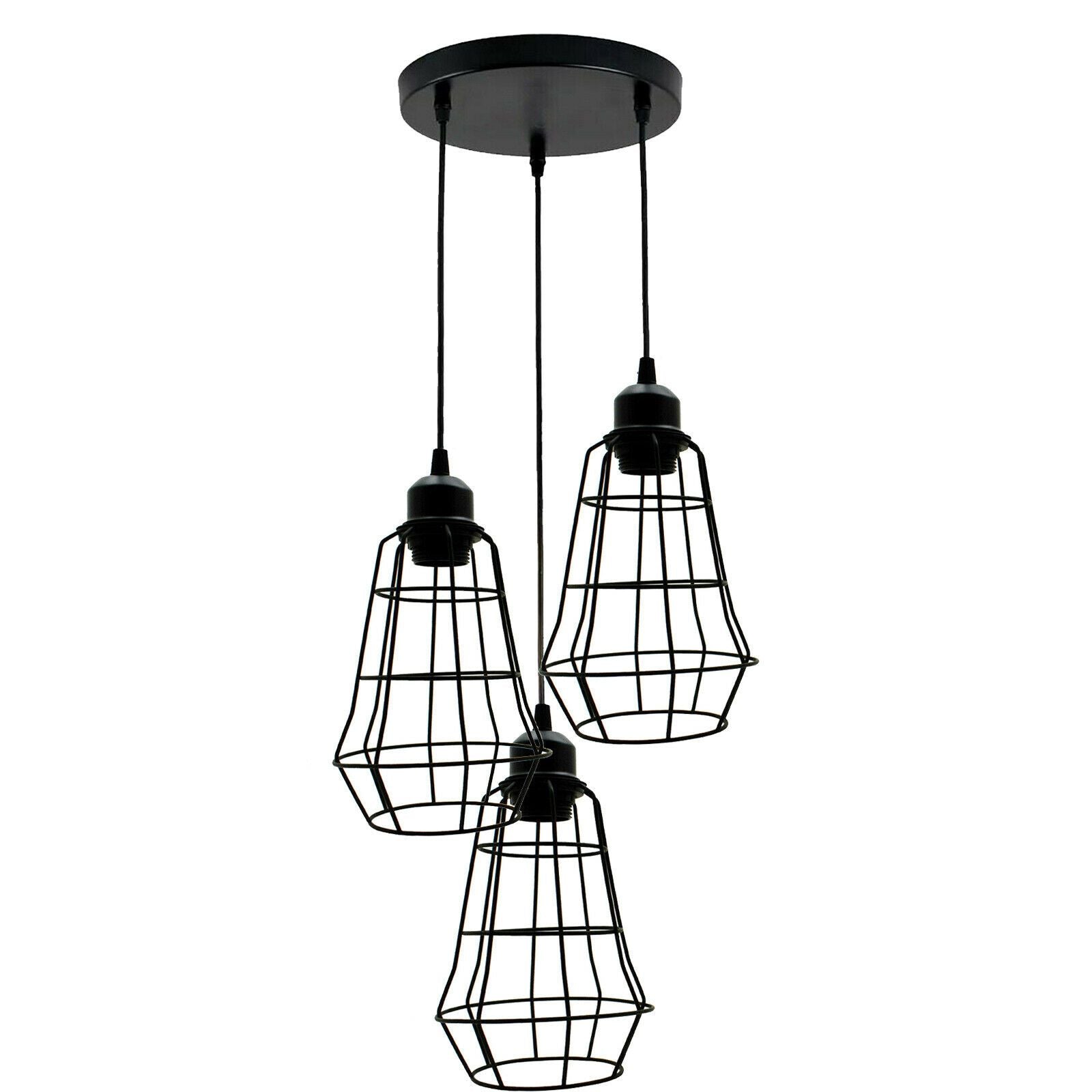 Vintage Cage Pendant Light Shade Chandelier Pendant Ceiling Lights UK~2023 - LEDSone UK Ltd