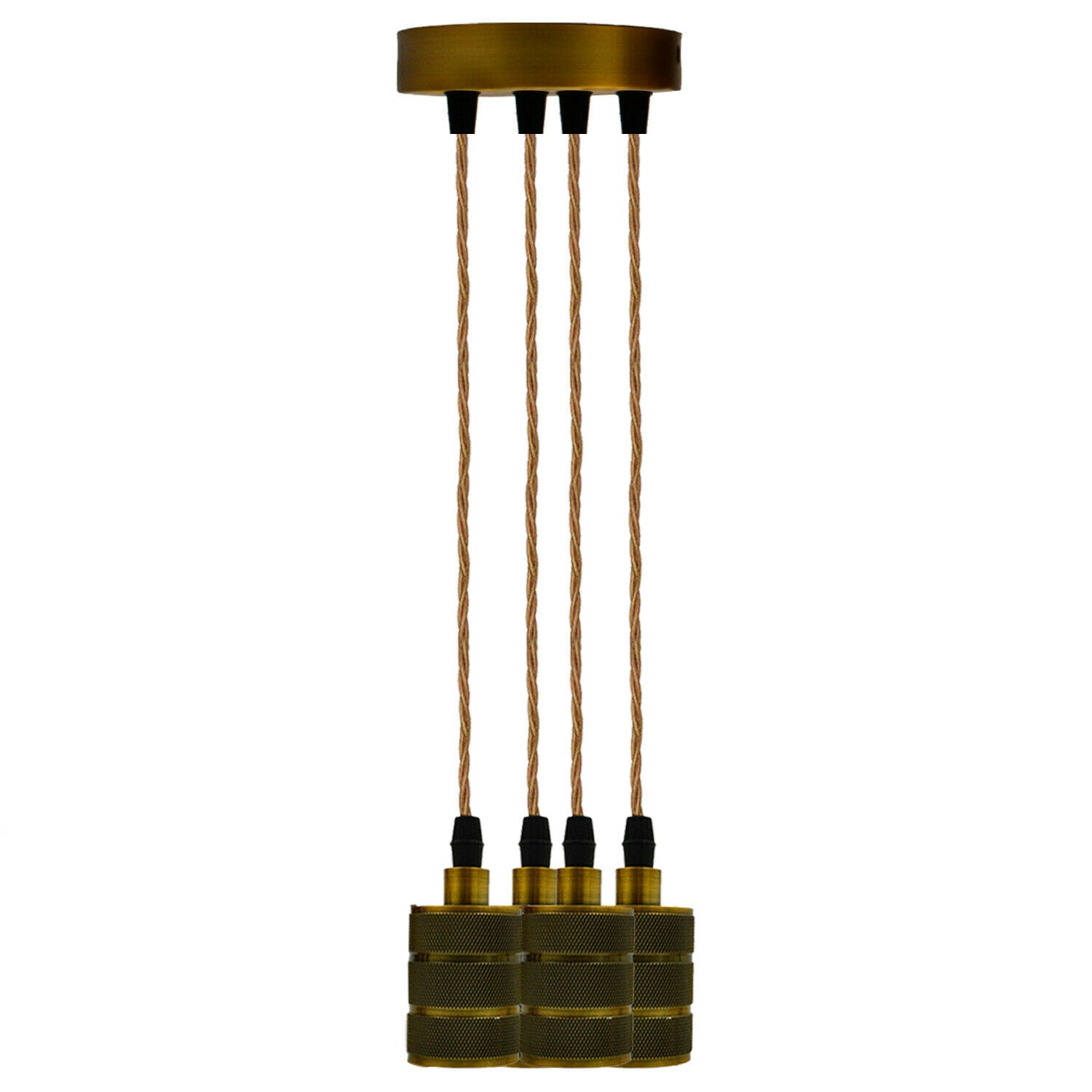 Ceiling Rose Industrial Pendant Light Fabric Flex 3Core Hanging Lamp Holder Kit~2059 - LEDSone UK Ltd