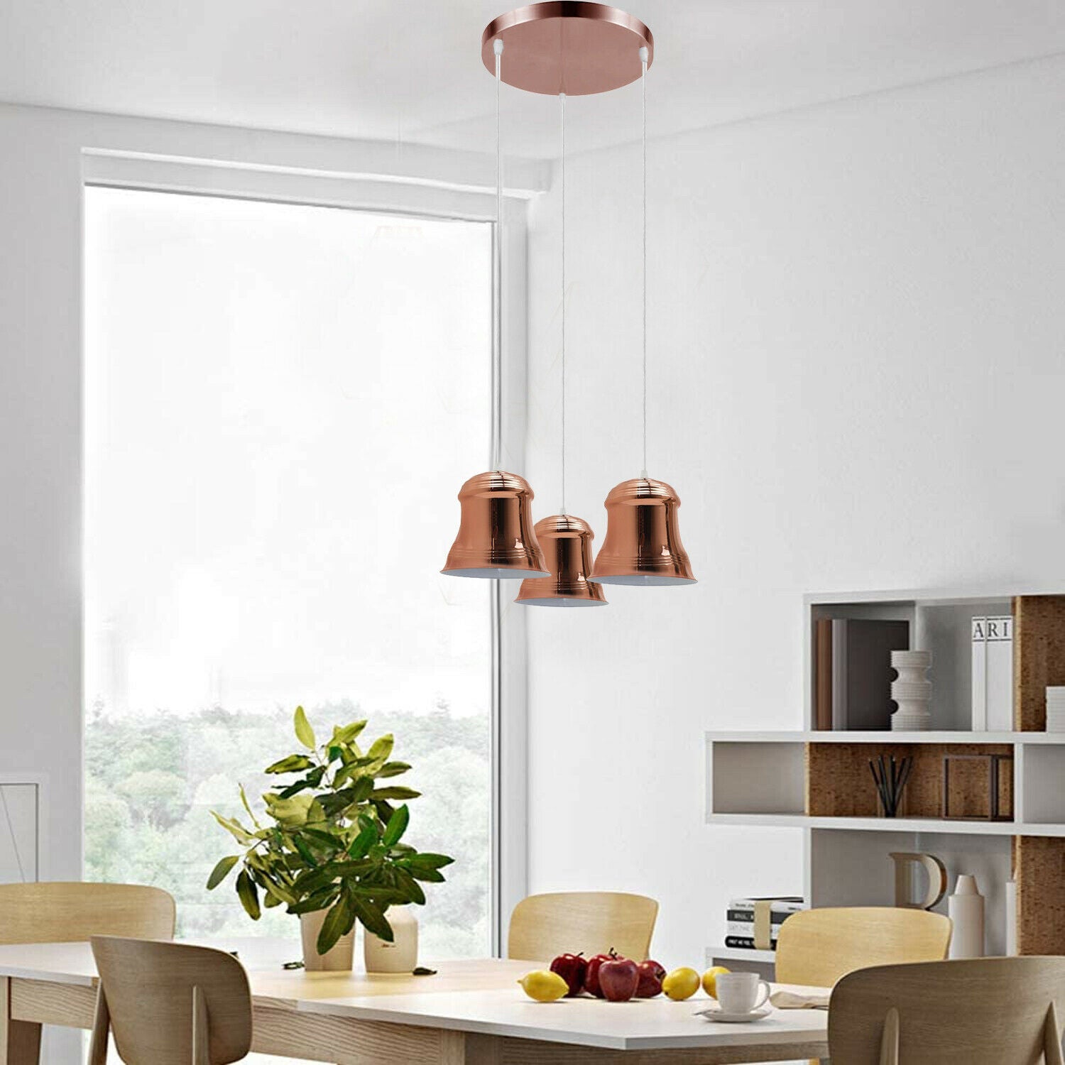 Vintage Industrial 3 Head E27 Hanging modern Ceiling Pendant Light Lamp Shade~2094 - LEDSone UK Ltd