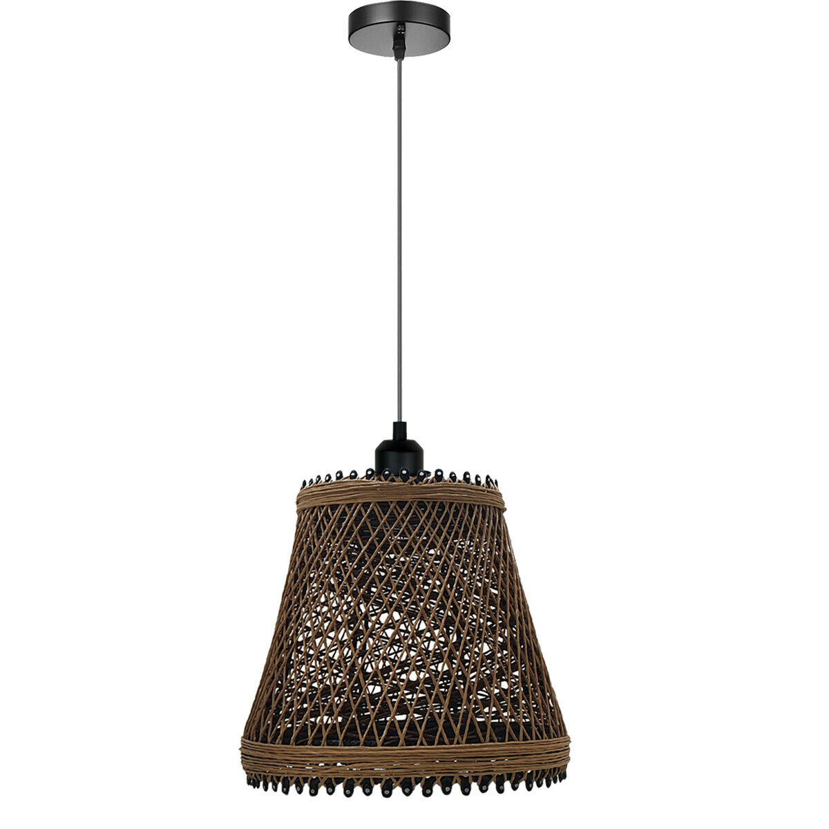 Rustic Woven Cage Pendant Light Industrial Metal Rope Pendant Lighting Fixture~1965 - LEDSone UK Ltd