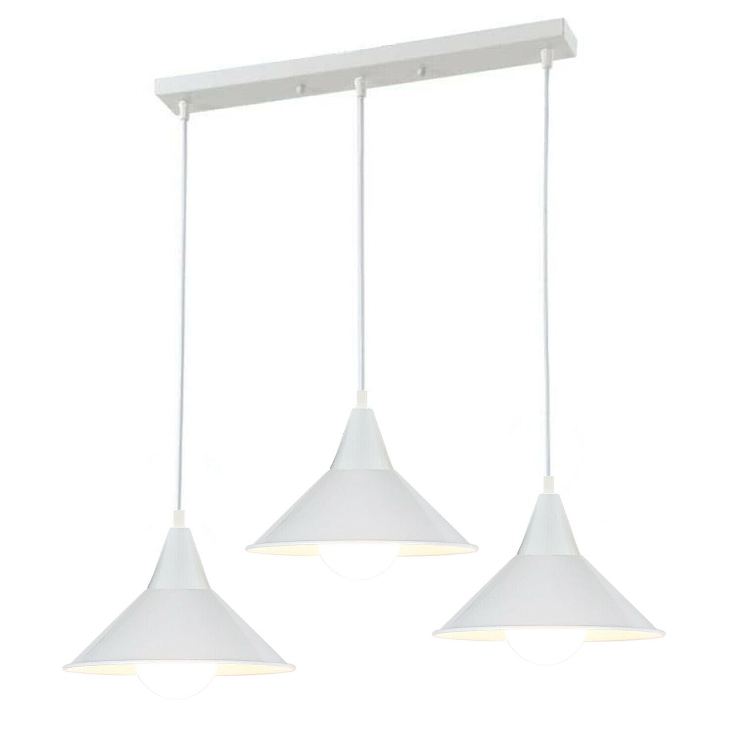 3 Head Modern Chandelier Pendant Light Shade Colour Ceiling Pendant Lampshades~2079 - LEDSone UK Ltd