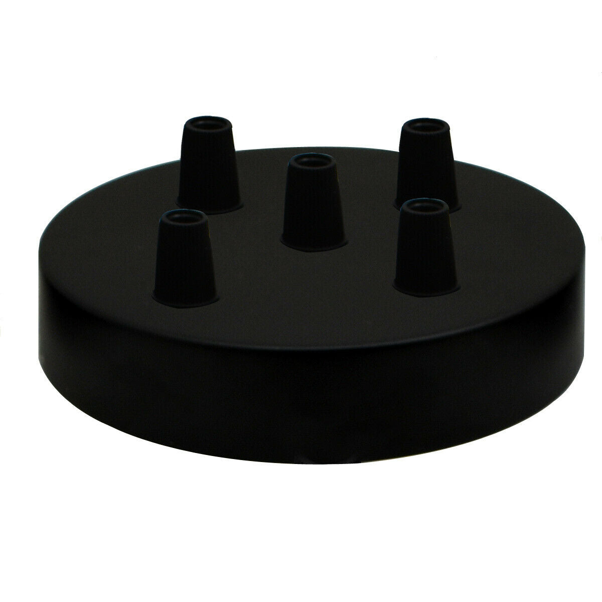 5 Outlet Black Metal Ceiling Rose 120x25mm - Shop for LED lights - Transformers - Lampshades - Holders | LEDSone UK