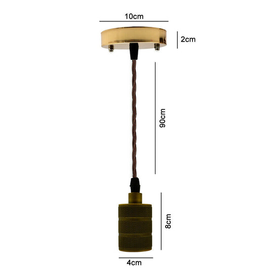 UK Light Pendant Fitting Ceiling Rose E27 Suspension Set Fabric Corded Light Set~2226 - LEDSone UK Ltd