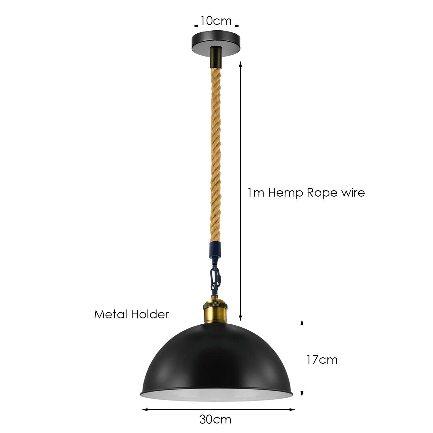 Rope pendant light - Size image