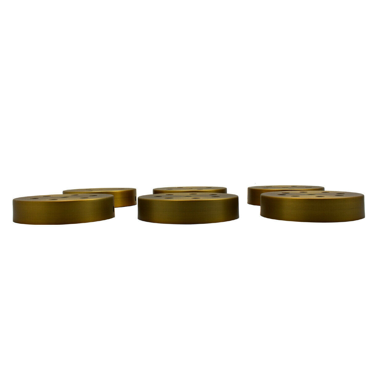 Multi Outlet Yellow Brass Metal Ceiling Rose 120x25mm~1460 - LEDSone UK Ltd