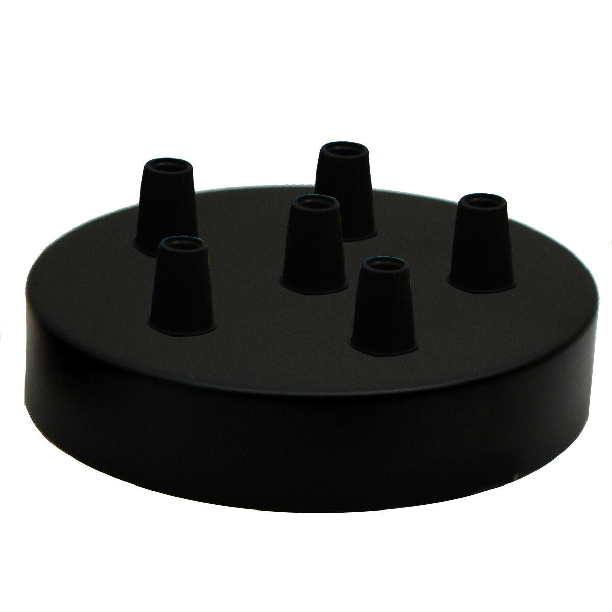 6 Outlet Black Metal Ceiling Rose 120x25mm - Shop for LED lights - Transformers - Lampshades - Holders | LEDSone UK