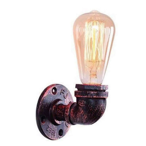 Vintage industriële waterpijplamp, retro-licht, steampunk wandlamp + gratis lamp ~ 2136