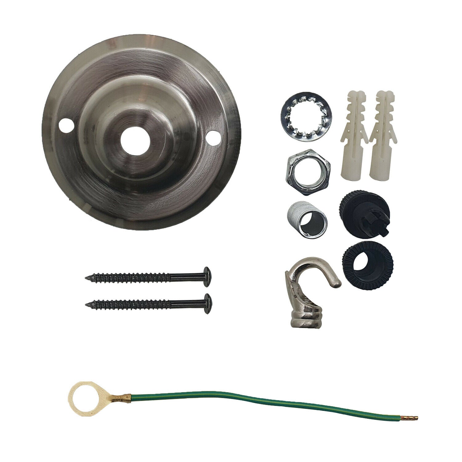 75mm Front Fitting Color Ceiling Hook With Single Point Drop Outlet Plate~1448 - LEDSone UK Ltd