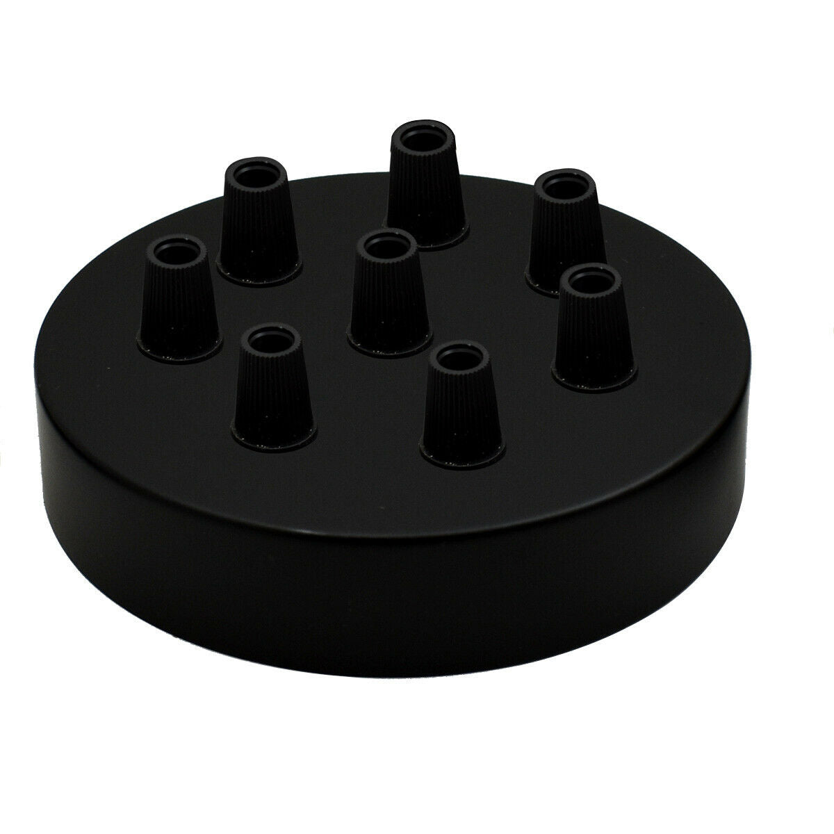 8 Outlet Black Metal Ceiling Rose 120x25mm - Shop for LED lights - Transformers - Lampshades - Holders | LEDSone UK