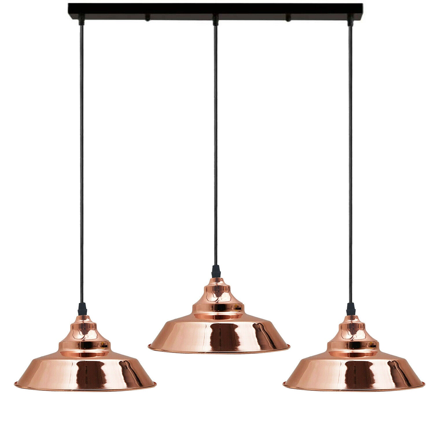 Rose Gold Three Outlet Ceiling Pendant Lights~1983 - LEDSone UK Ltd