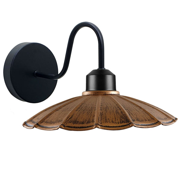 Rustieke wandlamp voor woonkamer ~1214 – Geborsteld koper / Zonder lamp