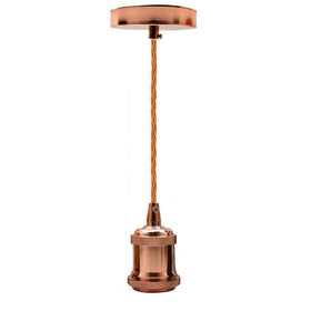 Hanglampfitting Plafondrozet E27 Ophanging Roségoud~2383