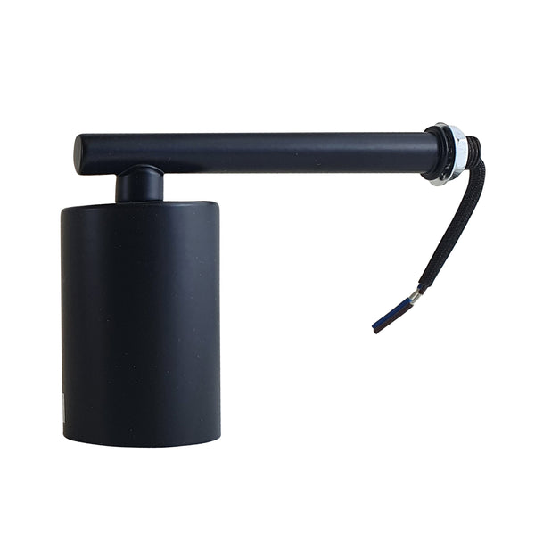 105mm korte arm, volledig dunne houder wandlamp~1447 – Zwart