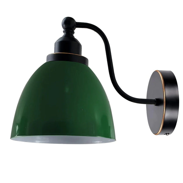 Vintage wandlamp met zwanenhals en lampenkappen ~3918 – Ja / Groente
